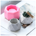 wholesale home decoration DIY geometric cement flower pot mould concrete planter silicone mold